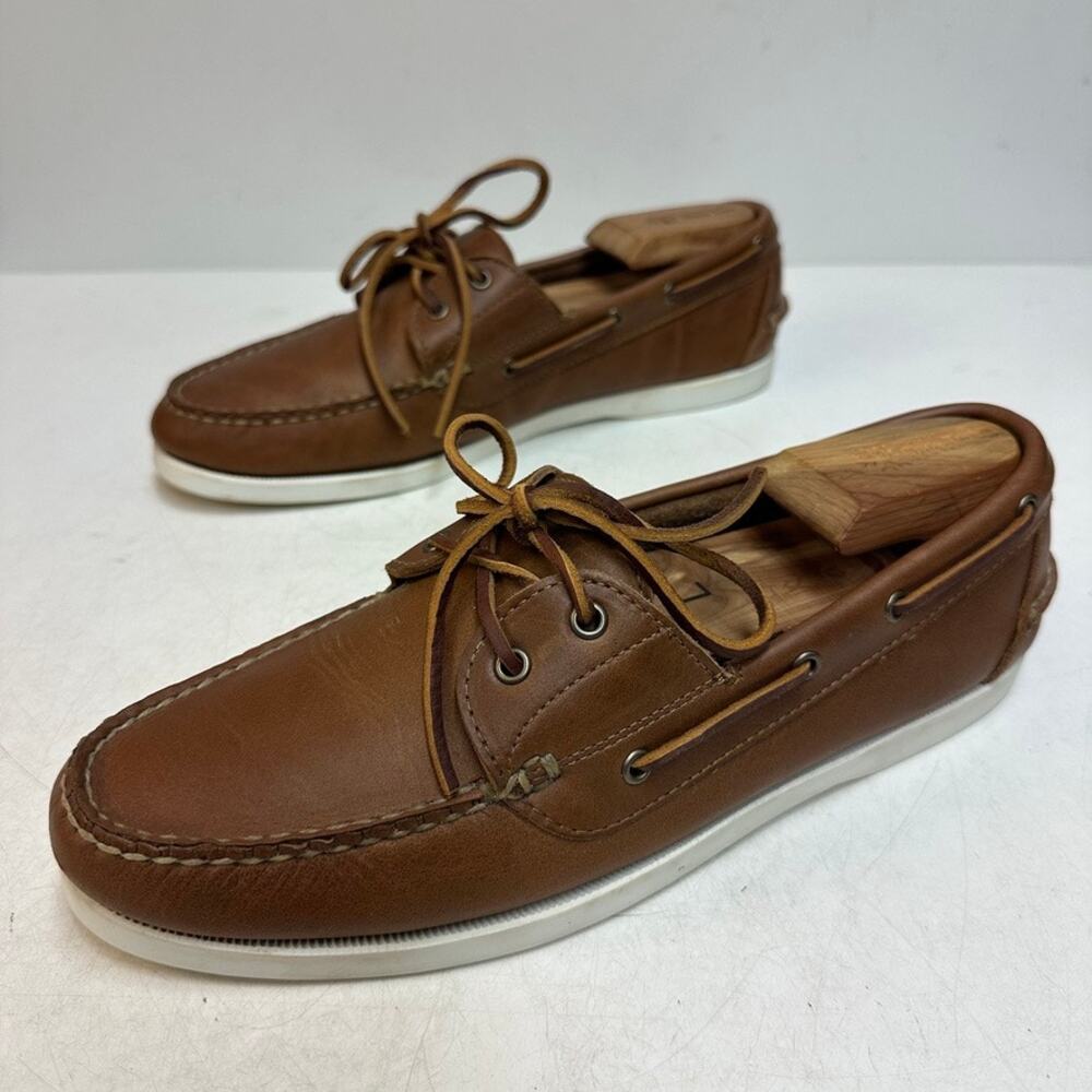 VGUC Oak Street Bootmakers Boat Shoe Moccasin Brown Chromexcel Made in USA 9.5 D - Picture 5 of 12
